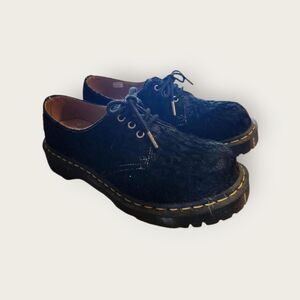 Dr Martens Women's Black Oxfords Suede Bex 1461 Made in England